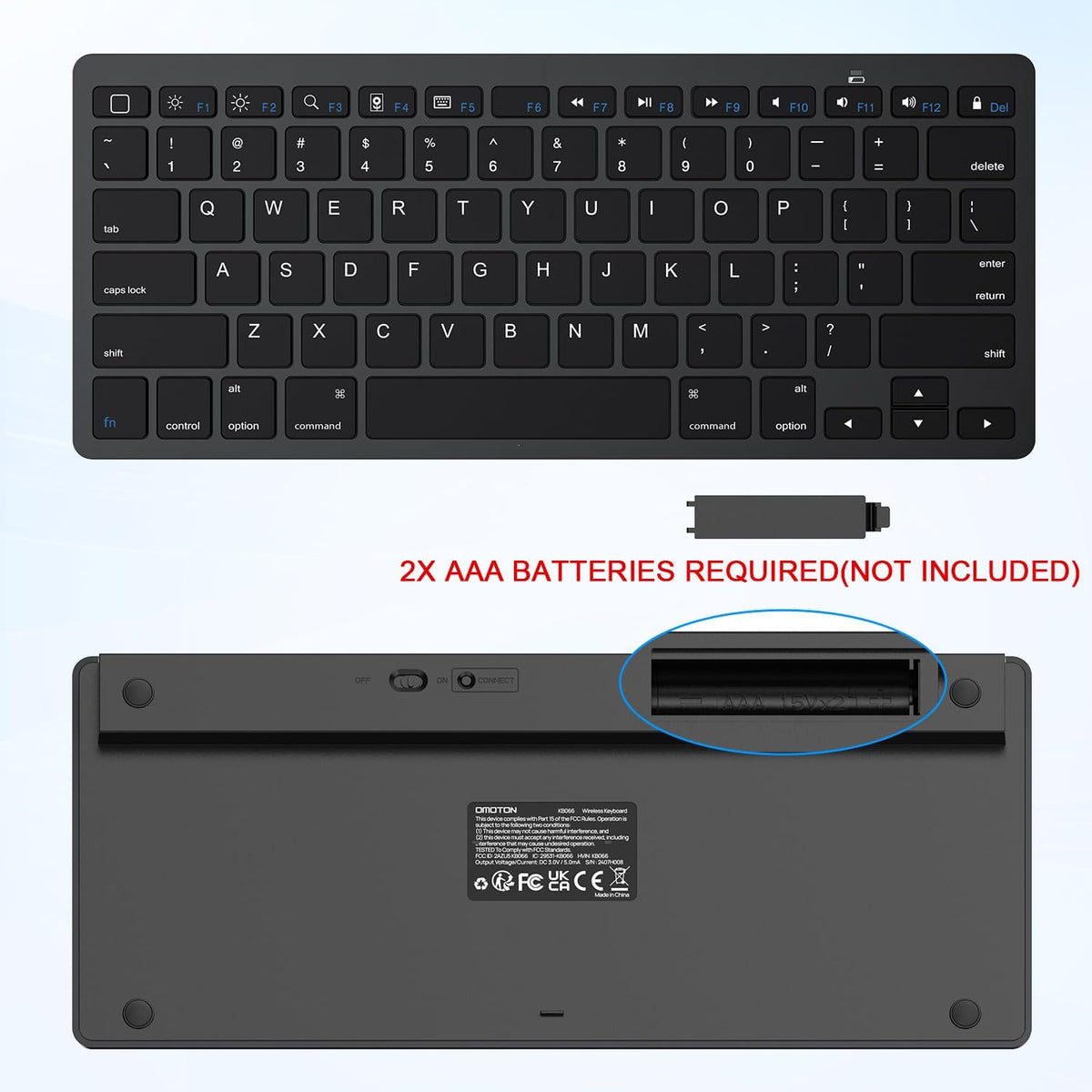 Ultra-Slim Bluetooth Keyboard for iPad,iPad Pro/Air/Mini,iPhone