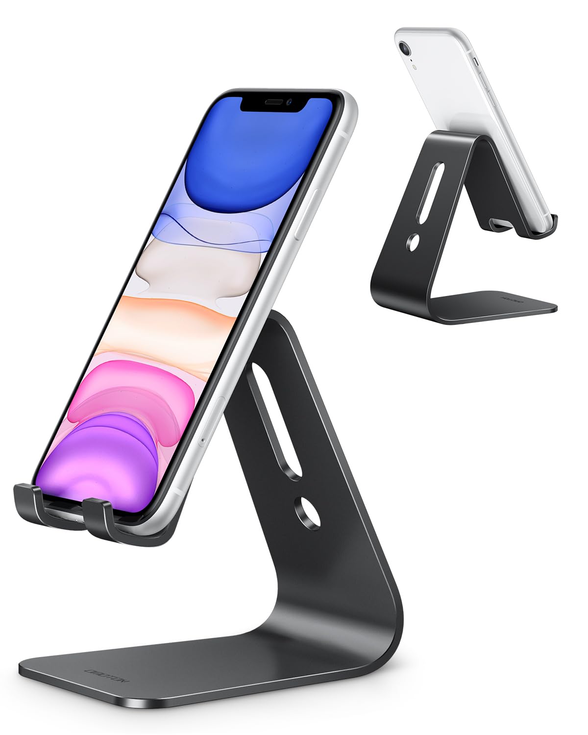 C1 Upgraded Aluminum Cell Phone Stand for Desk, Durable Phone Dock