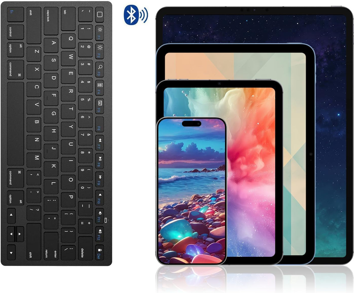 Ultra-Slim Bluetooth Keyboard for iPad,iPad Pro/Air/Mini,iPhone