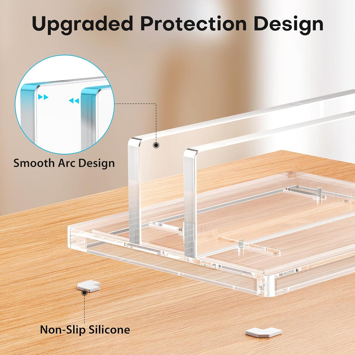 Vertical Laptop Stand, Acrylic Single Holder for MacBook Gaming