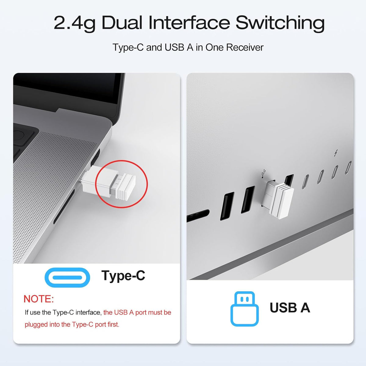 Full Size Wireless Keyboard for Mac, Metal Frame, Silver
