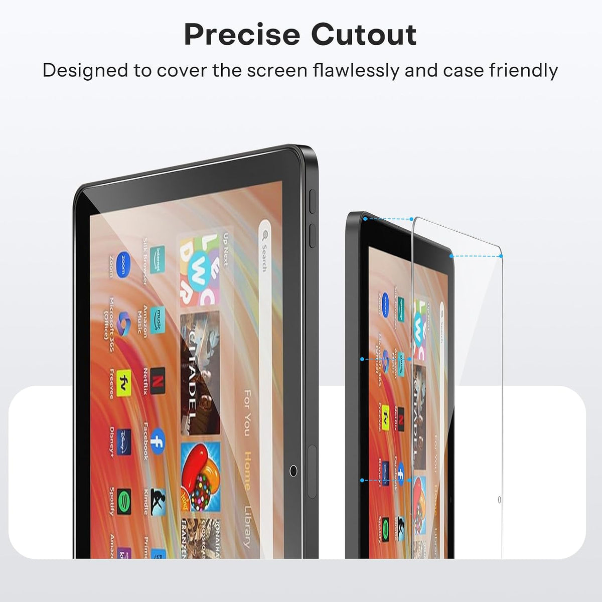 2-Pack Screen Protector for Amazon Fire HD 10 Tablet