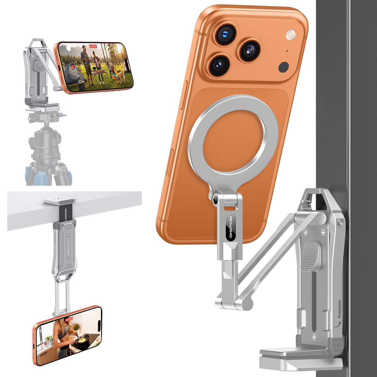 TP02-Pro 5 in 1 Magnetic Phone Holder for Vlogging Essentials, Black