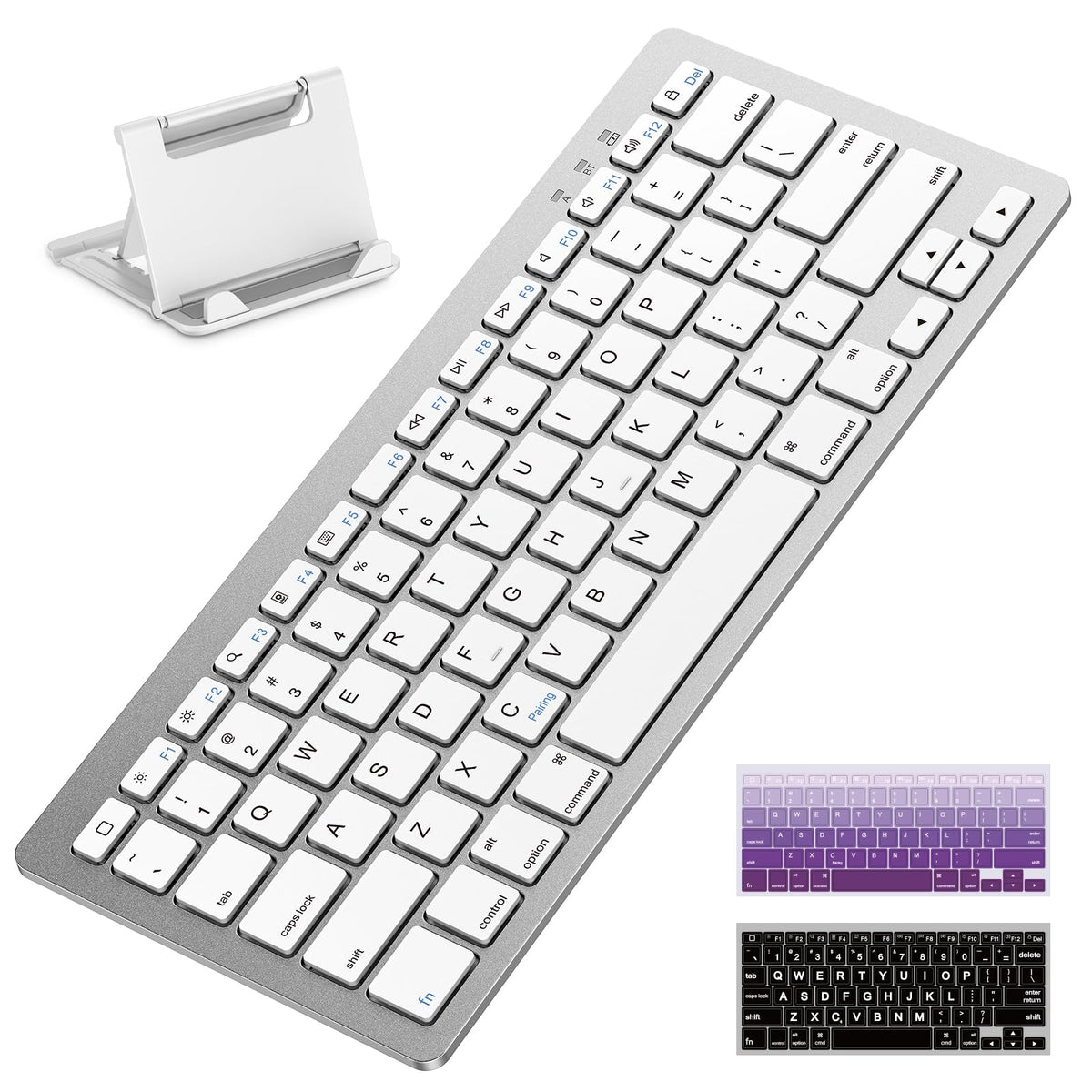 Upgraded Rechargeable Wireless Keyboard for iPad, Portable Size
