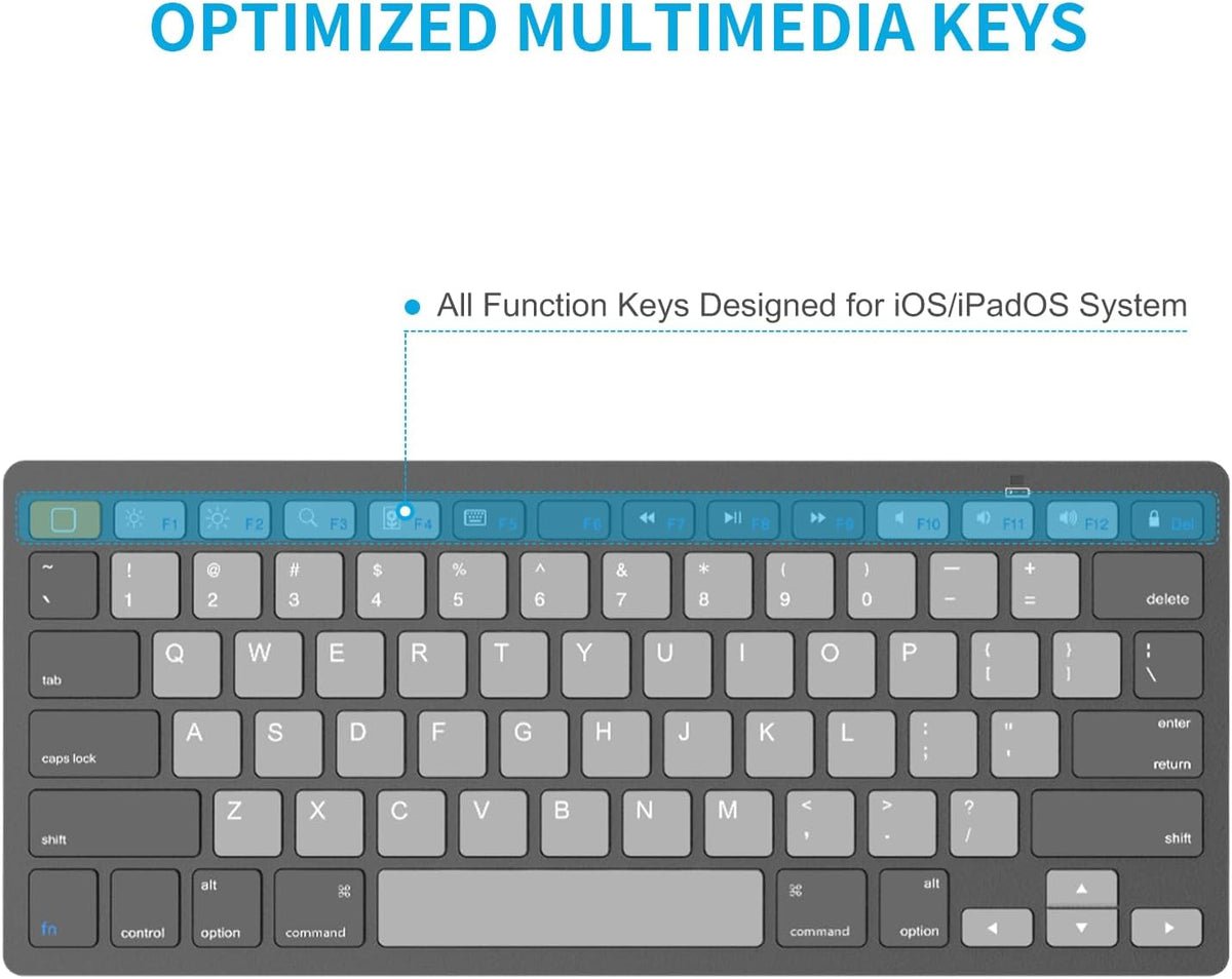 Ultra-Slim Bluetooth Keyboard for iPad,iPad Pro/Air/Mini,iPhone
