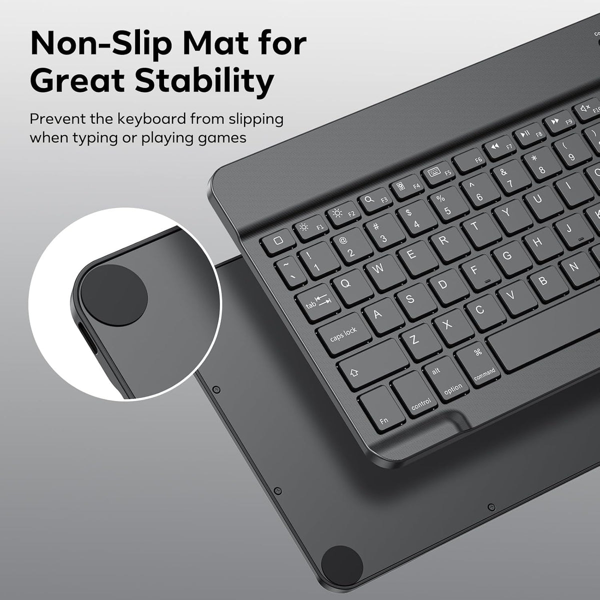 7 Color Backlit & Rechargeable Bluetooth Keyboard for iPad & iPhone