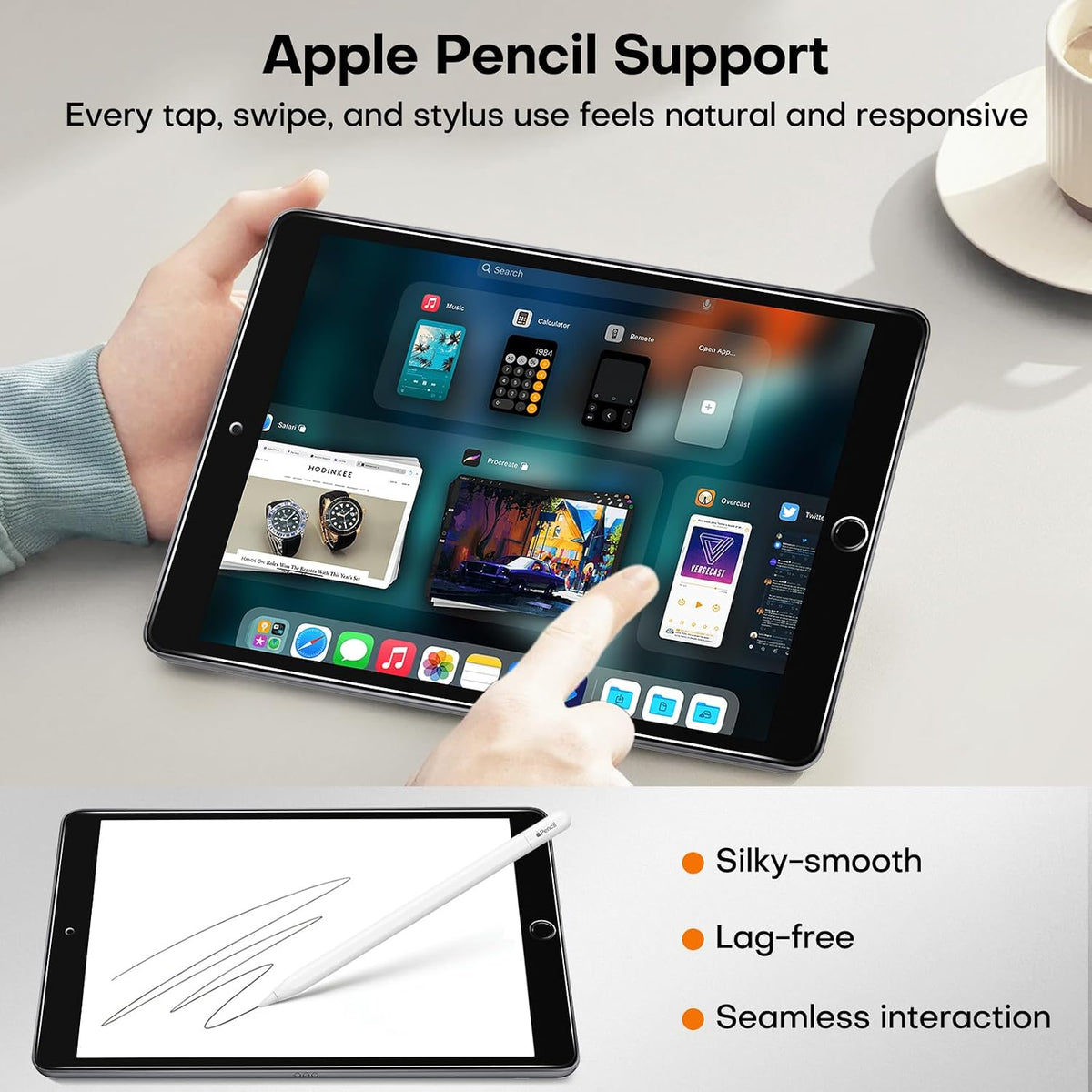 2 Pack Privacy Screen Protector for iPad 9th 8th 7th Generation