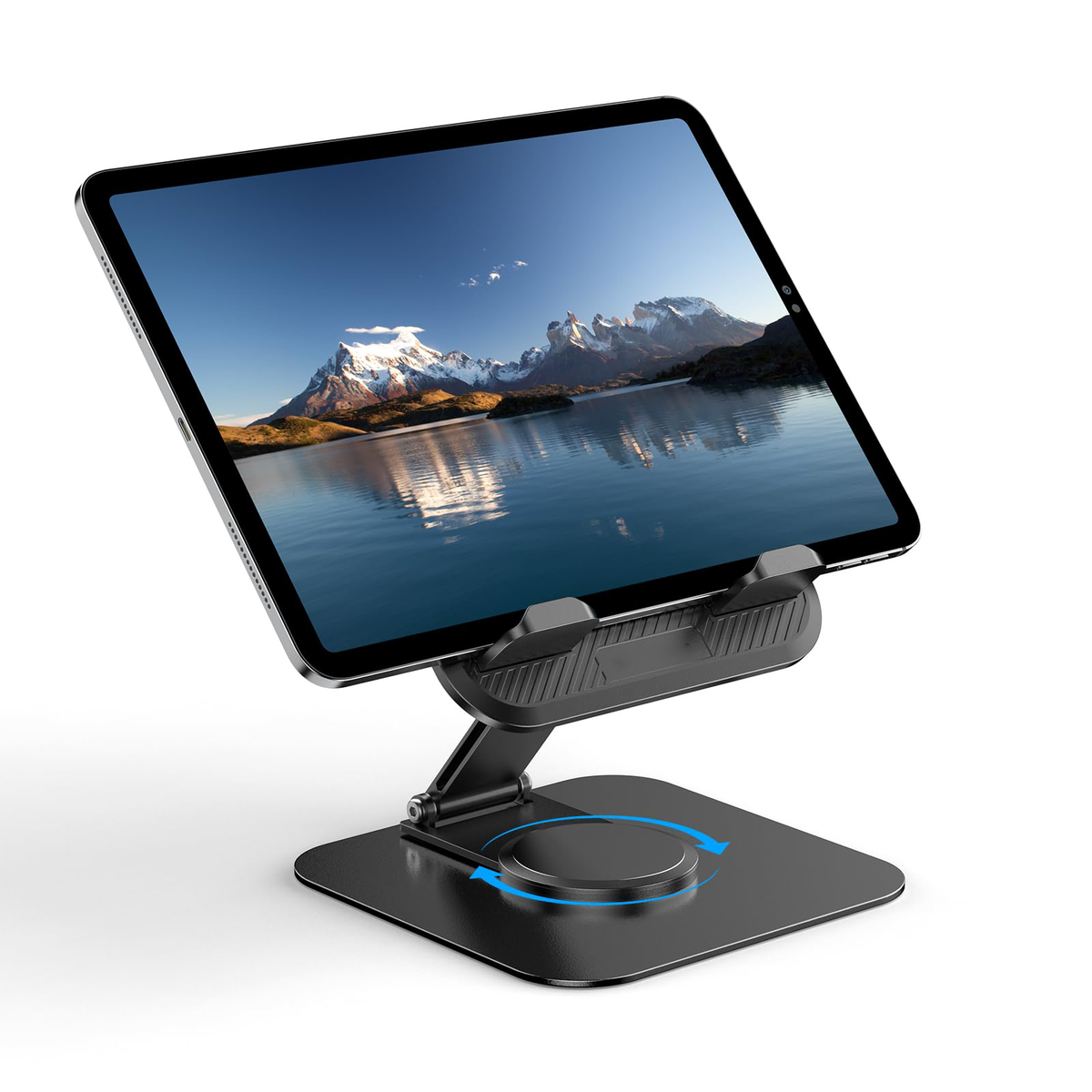 TA04 Ultra-Slim Tablet Stand for iPad, Swivel Phone Holder for Desk