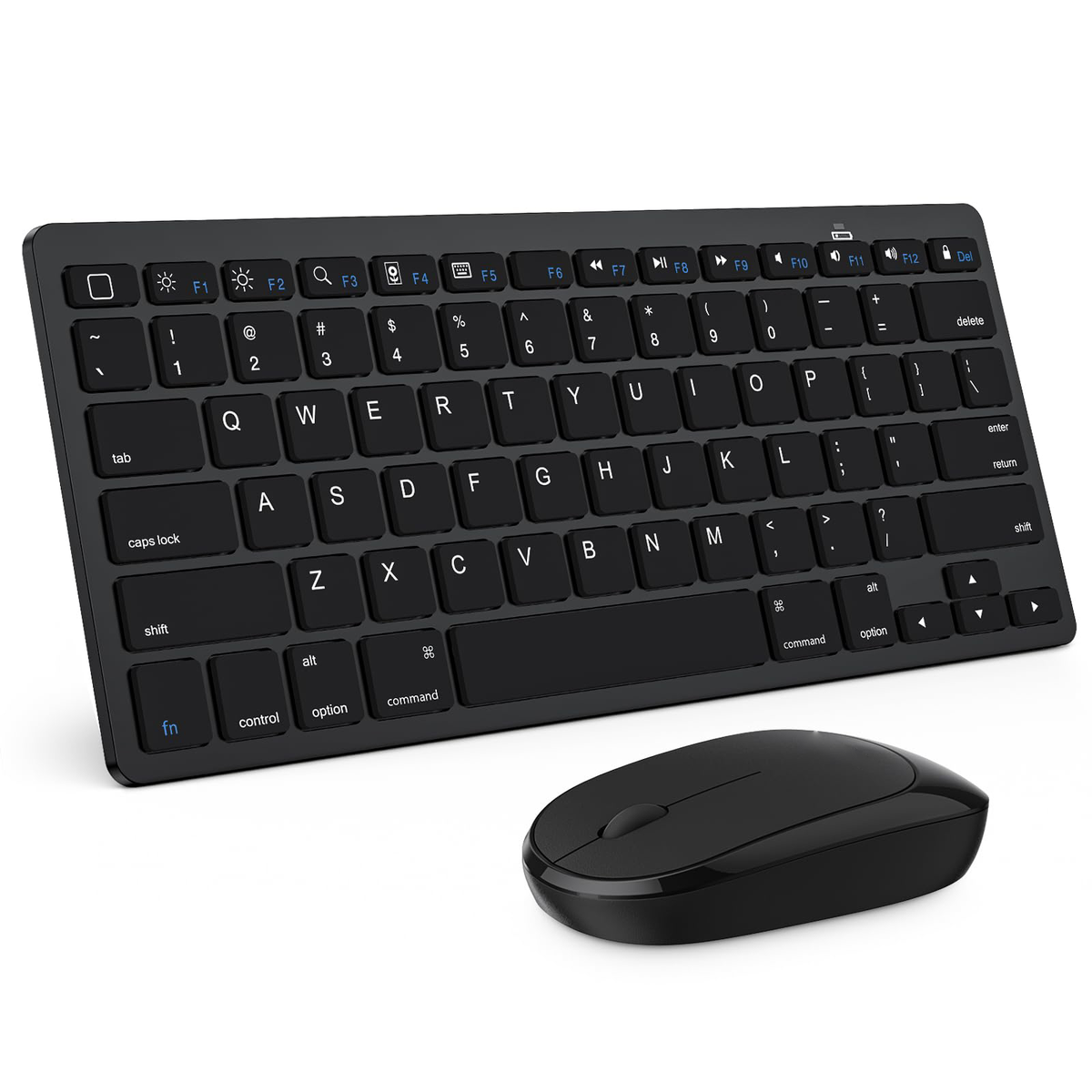 Bluetooth Keyboard and Mouse for iPad, Slim & Silent, Black