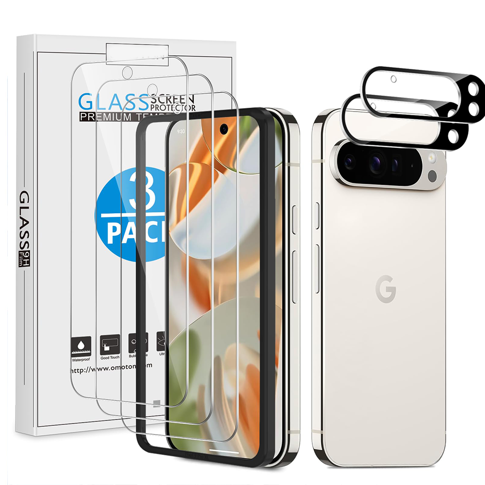 3+2 Pack for Google Pixel 9 Pro Screen Protector 6.3 inch