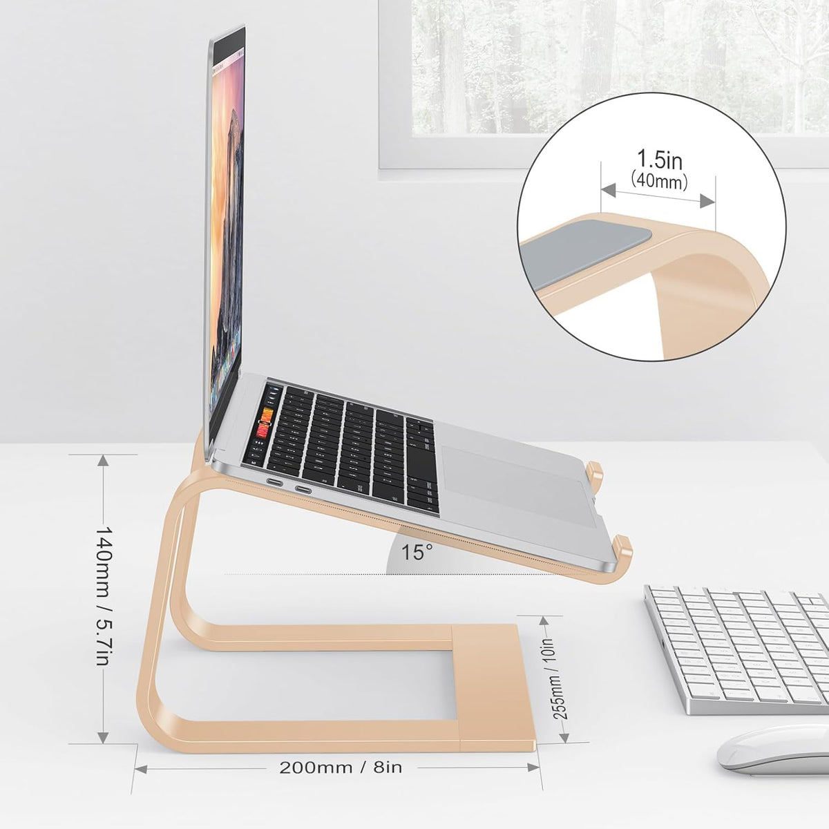 Laptop Stand, Detachable Mount for MacBook Air/Pro Dell HP Gold