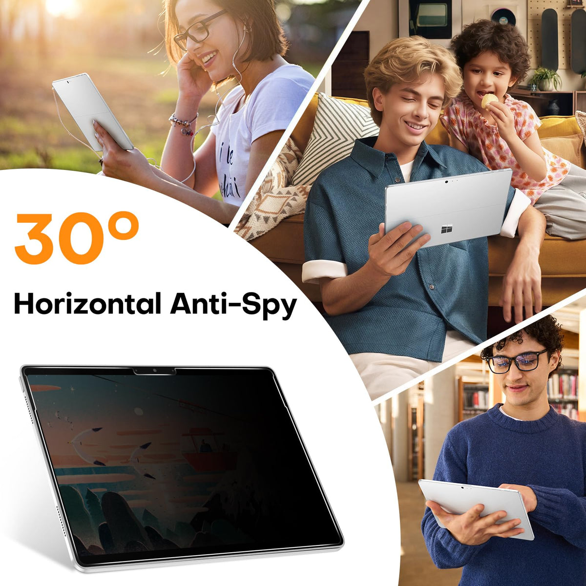 Privacy Screen Protector for Surface Pro 12th/11/10/9/8/X-13 inch