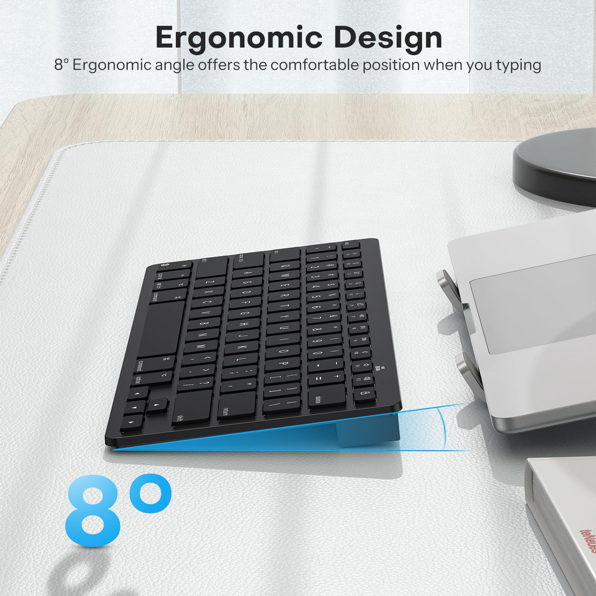 Ultra-Slim Wireless Keyboard for Mac (MacOS 10.10+), Compact Size