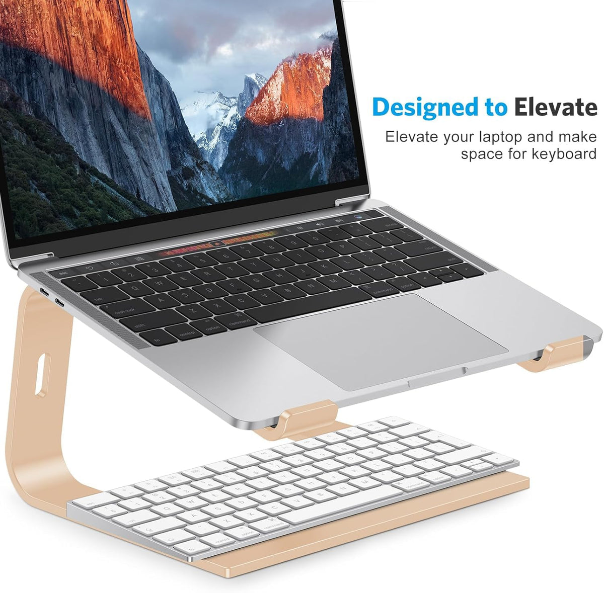 Laptop Stand, Detachable Mount for MacBook Air/Pro Dell HP Gold