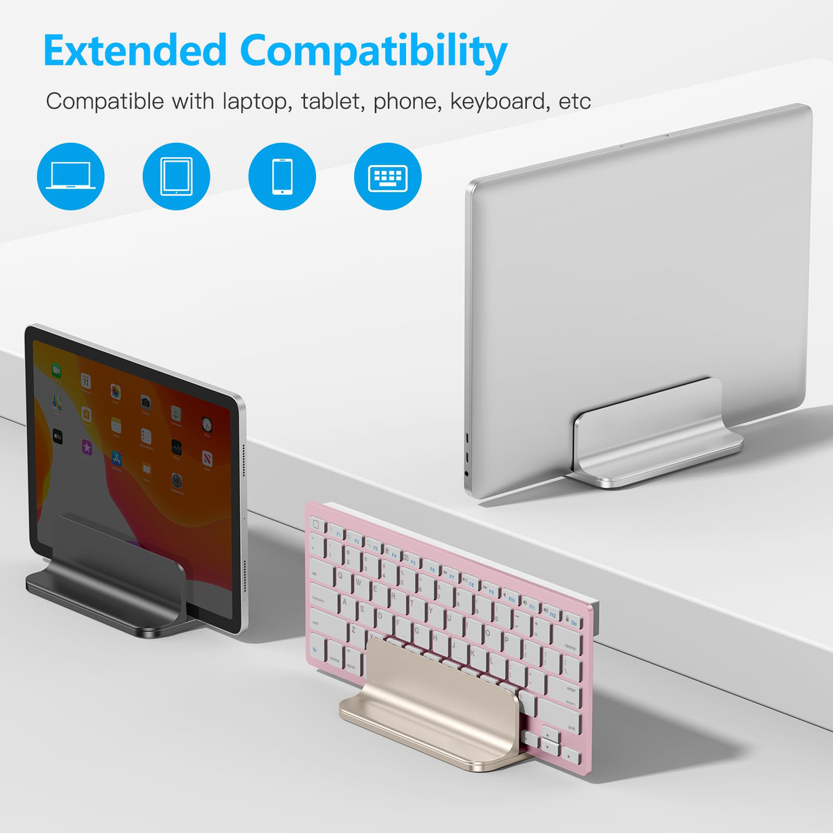 Vertical Laptop Stand Holder, Adjustable Dock for MacBook, Starlight