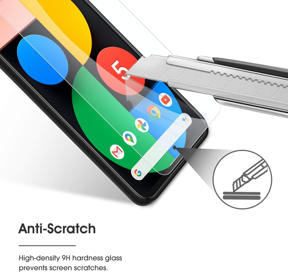 [3 Pack Screen Protector for Google Pixel 5 - Tempered Glass/Case Friendly/Anti Scratch Screen Protector for Google Pixel 5