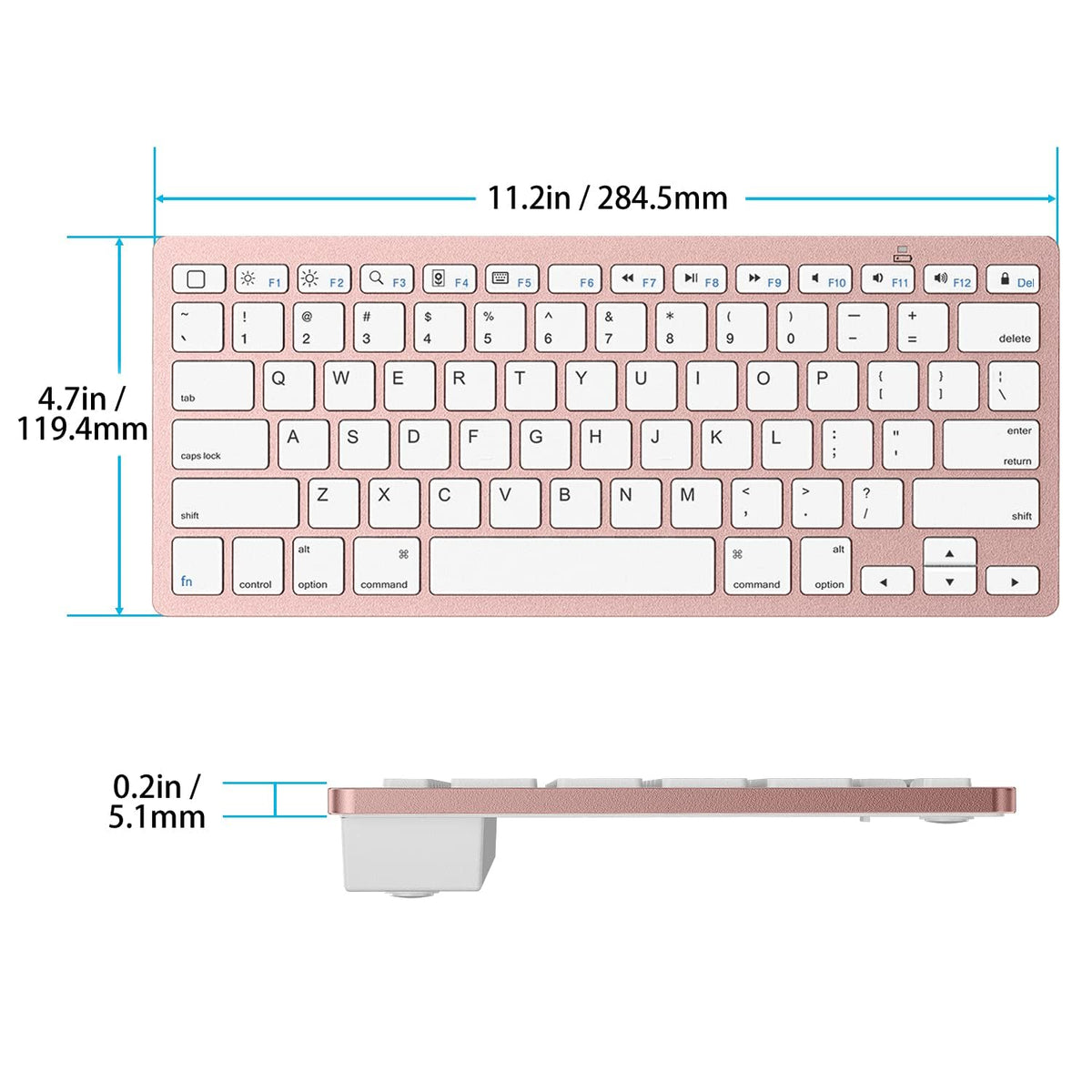 Ultra-Slim Bluetooth Keyboard for iPad,iPad Pro/Air/Mini,iPhone
