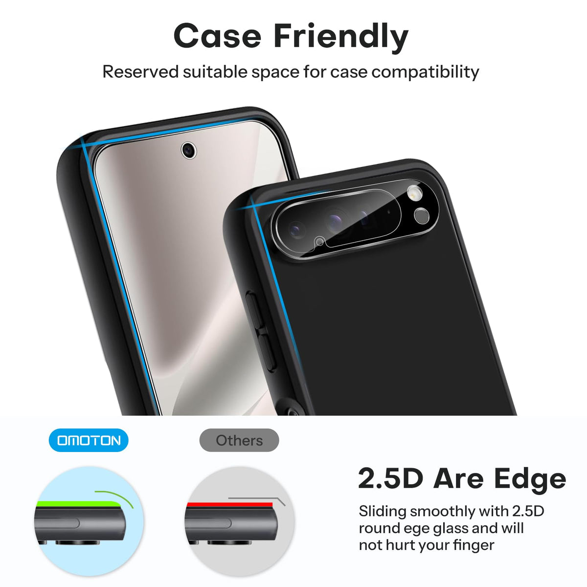 3+2 Pack for Google Pixel 10 Pro Screen Protector 6.3 inch