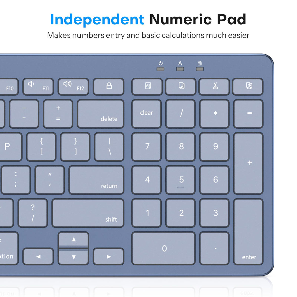 USB-A & Type-C Dual Interface Wired Keyboard for Mac,Numeric Keypad