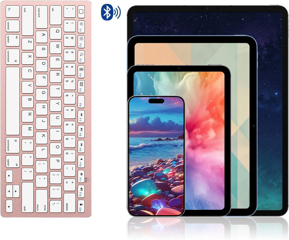 Ultra-Slim Bluetooth Keyboard for iPad,iPad Pro/Air/Mini,iPhone