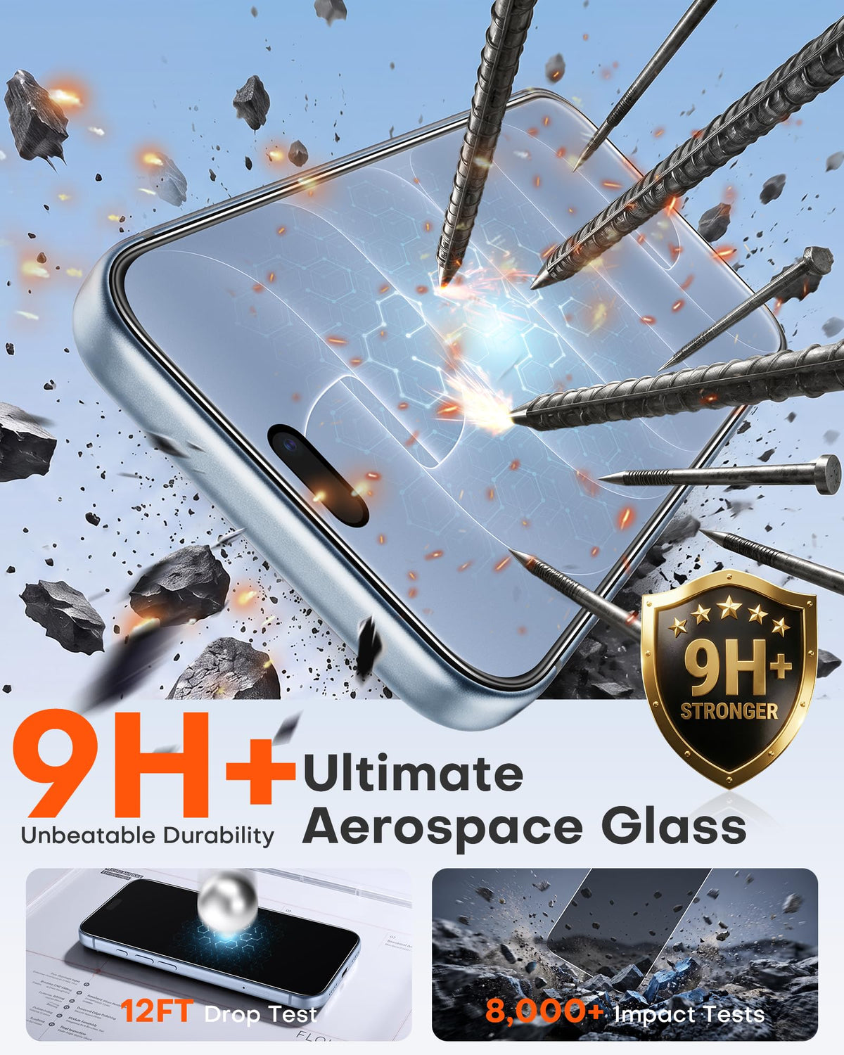 iPhone 18 Pro Privacy Screen Protector 6.3 inch, 2 Pack