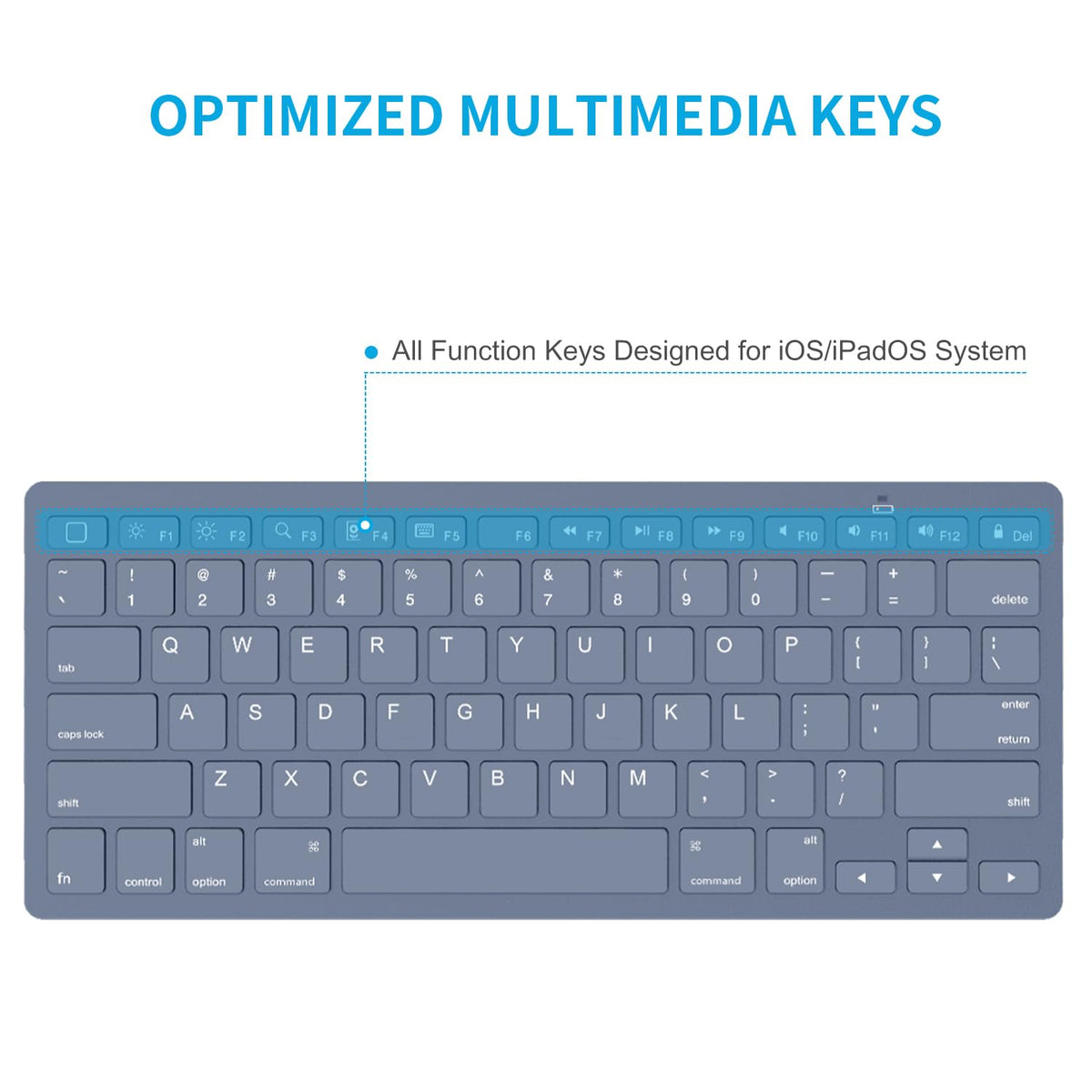Ultra-Slim Bluetooth Keyboard for iPad,iPad Pro/Air/Mini,iPhone