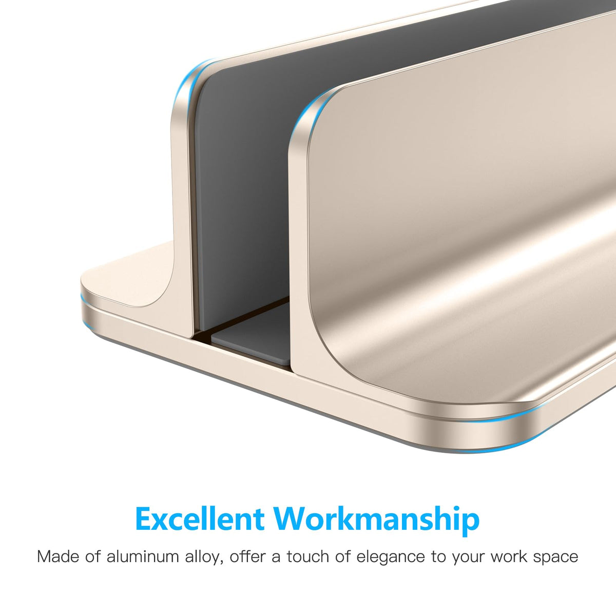 Vertical Laptop Stand Holder, Adjustable Dock for MacBook, Starlight