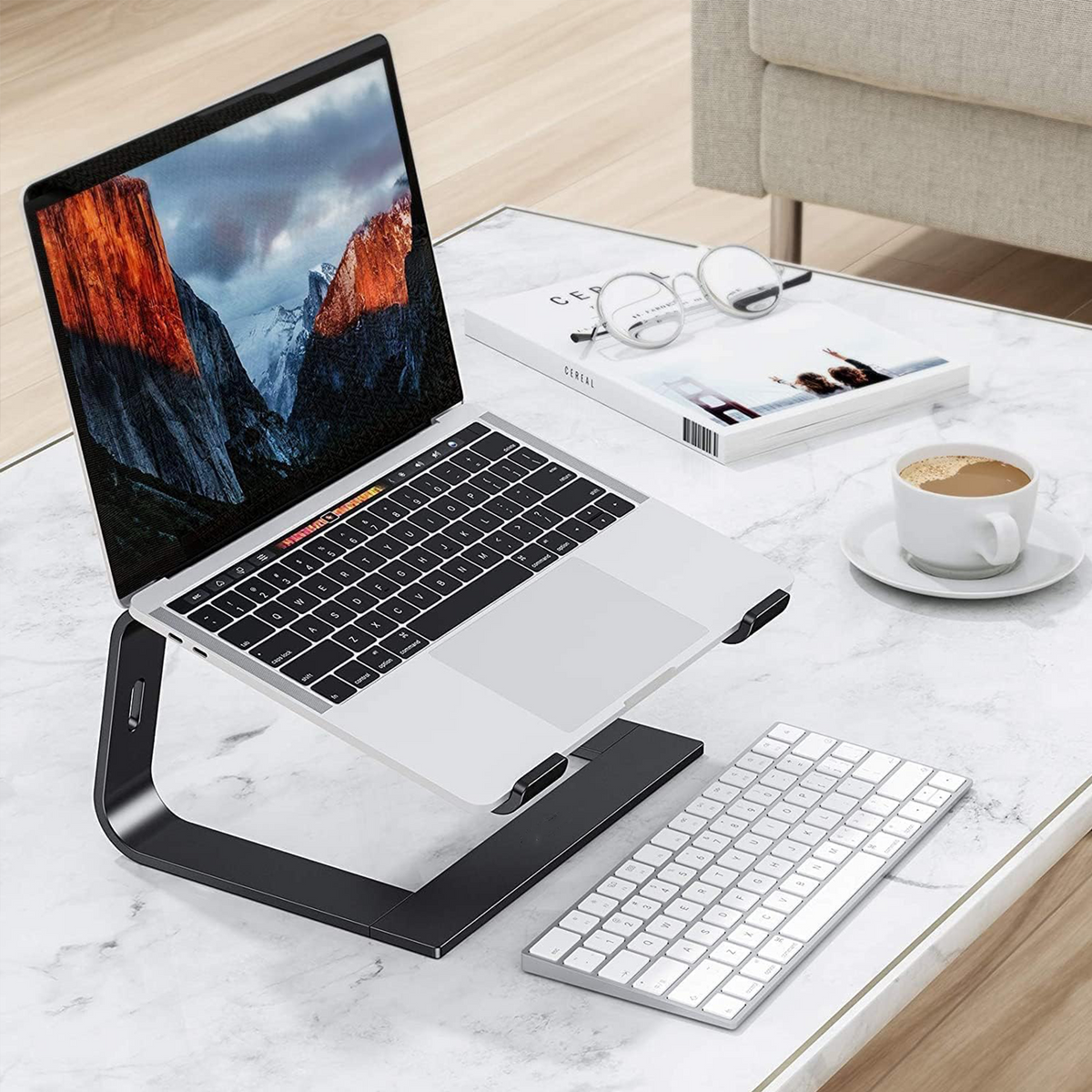 Laptop Stand, Detachable Mount for MacBook Air/Pro Dell HP Black