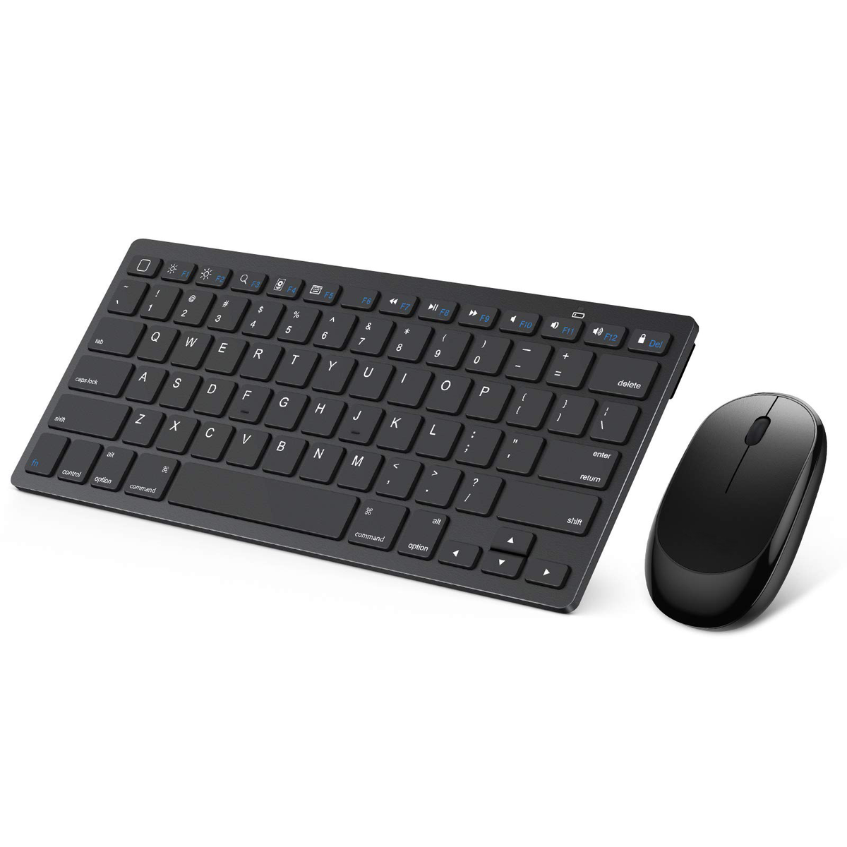 Bluetooth Keyboard and Mouse for iPad, Slim & Silent, Black