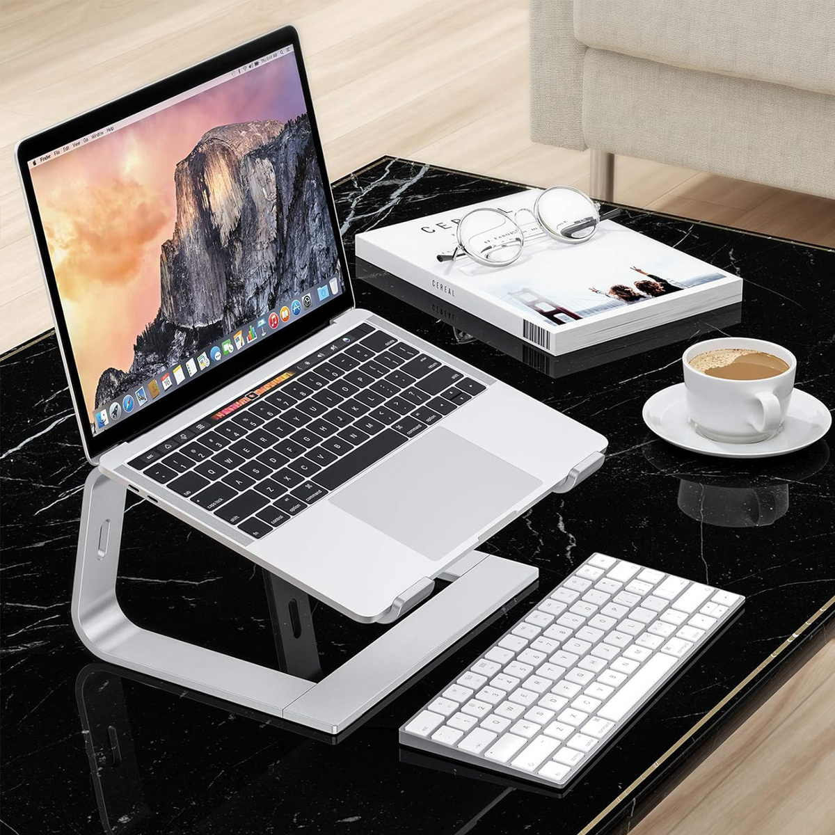 Laptop Stand, Detachable Mount for MacBook Air/Pro Dell HP Silver