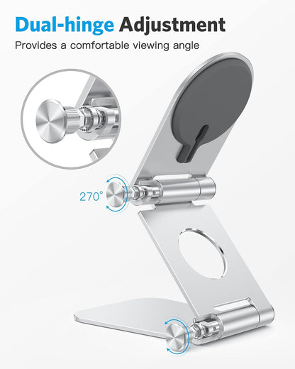 MS02 Phone Stand for Magsafe Charger, Phone Holder for iPhone Silver