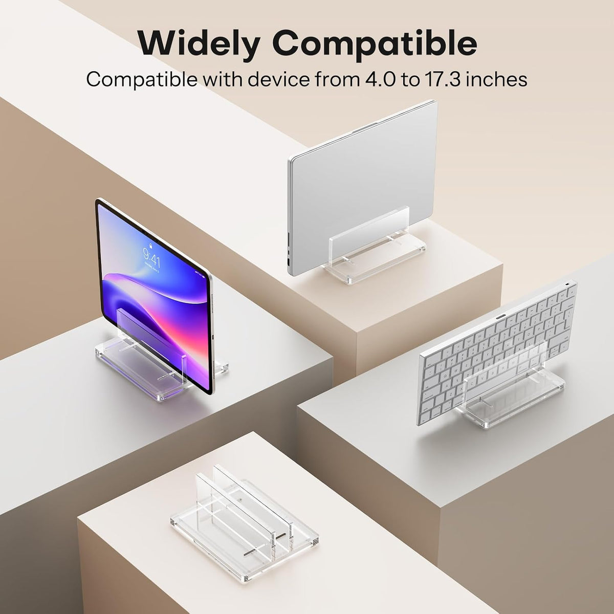 Vertical Laptop Stand, Acrylic Single Holder for MacBook Gaming