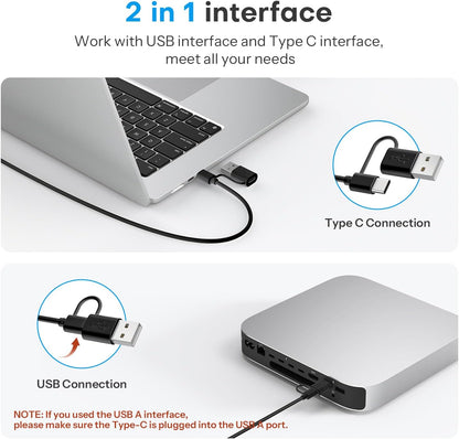 Wired Only Keyboard for Mac, 78 Keys Compact, USB-A/Type-C, Graphite