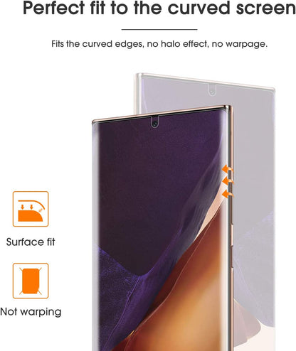 [4 pack] Samsung Galaxy Note 20 Ultra Screen Protector - TPU Film Screen Protector for Galaxy Note 20 Ultra 6.9 Inch, 2020 [High Definition] [Bubble Free] [Anti-scratch] [Anti-Fingerprint]