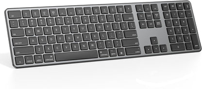 Rechargeable Bluetooth Keyboard for Mac, Full Size & Numeric Keypad