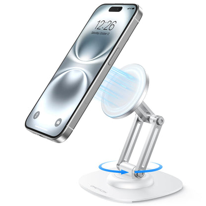 MS04 [360° Rotating] Adjustable Magnetic Phone Stand for Desk, Black