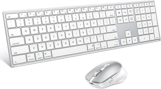 Wireless Keyboard and Mouse Combo for Mac, Full-Size Metal Frame