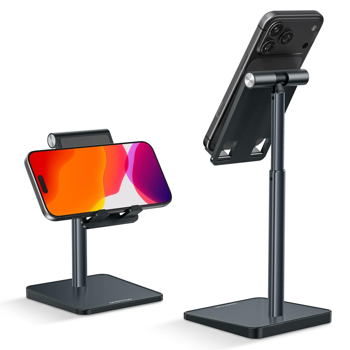 CA02 Cell Phone Stand with Charging Hole for Desk Lightweight Silver