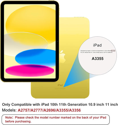 [2 Pack] Screen Protector for iPad 10th Generation (10.9 Inch) 2022 Released, iPad 10 Tempered Glass, Apple Pencil Compatible/Easy Installation