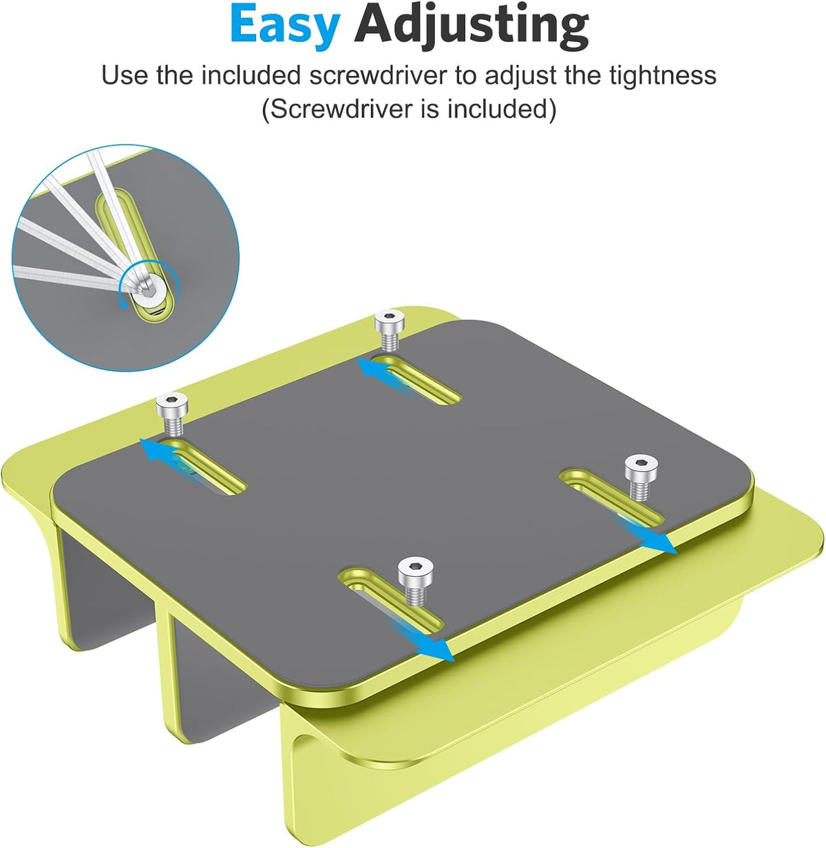 Dual Vertical Desk Laptop Stand Holder, Fits MacBook Air/Pro, Citron