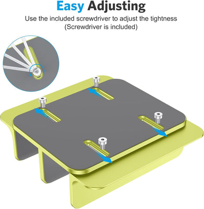 Dual Vertical Desk Laptop Stand Holder, Fits MacBook Air/Pro, Citron