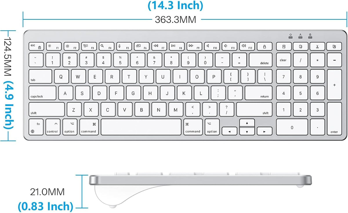 USB-A & Type-C Dual Interface Wired Keyboard for Mac, Numeric Keypad