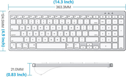 USB-A & Type-C Dual Interface Wired Keyboard for Mac, Numeric Keypad