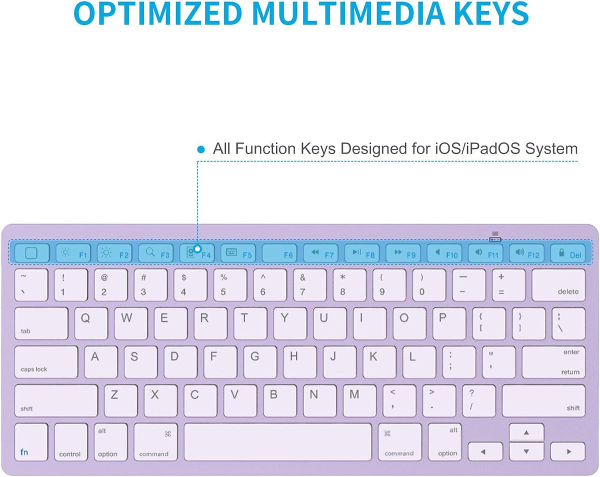 Ultra-Slim Bluetooth Keyboard for iPad,iPad Pro/Air/Mini,iPhone