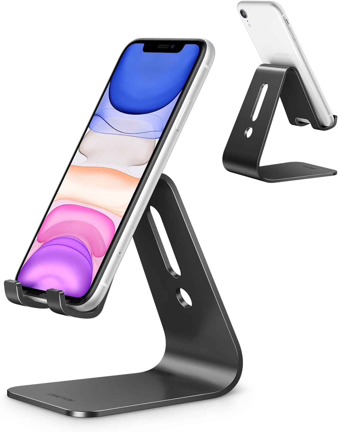 C1 Upgraded Aluminum Cell Phone Stand for Desk, Durable Phone Dock