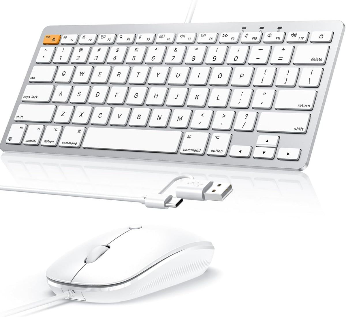 Wired Keyboard and Mouse Combo for Mac(MacOS 11.3+),Easy Plug & Play