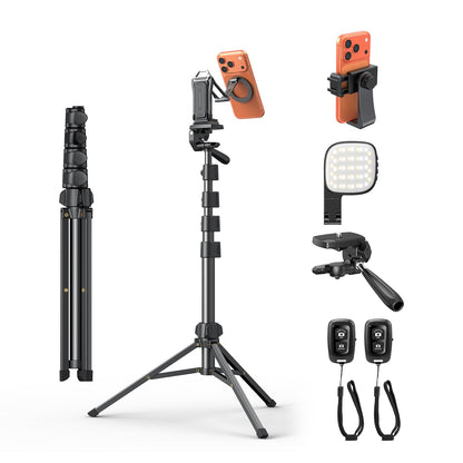 TP02-Pro 5 in 1 Magnetic Phone Holder for Vlogging Essentials, Black