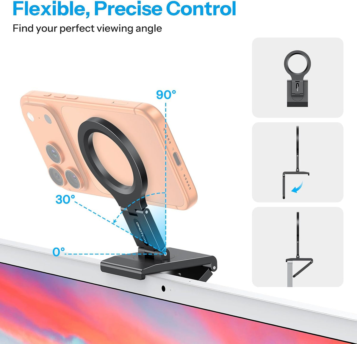 VC07 360°Rotating Continuity Camera Mount for iMac Desktop Monitor
