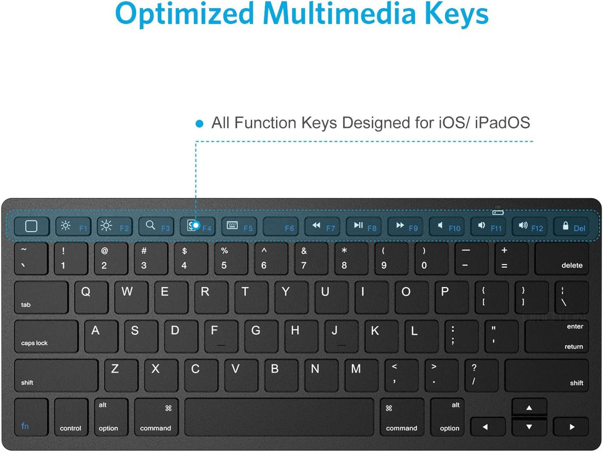 Ultra-Slim Bluetooth Keyboard for iPad,iPad Pro/Air/Mini,iPhone
