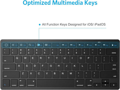 Ultra-Slim Bluetooth Keyboard for iPad,iPad Pro/Air/Mini,iPhone